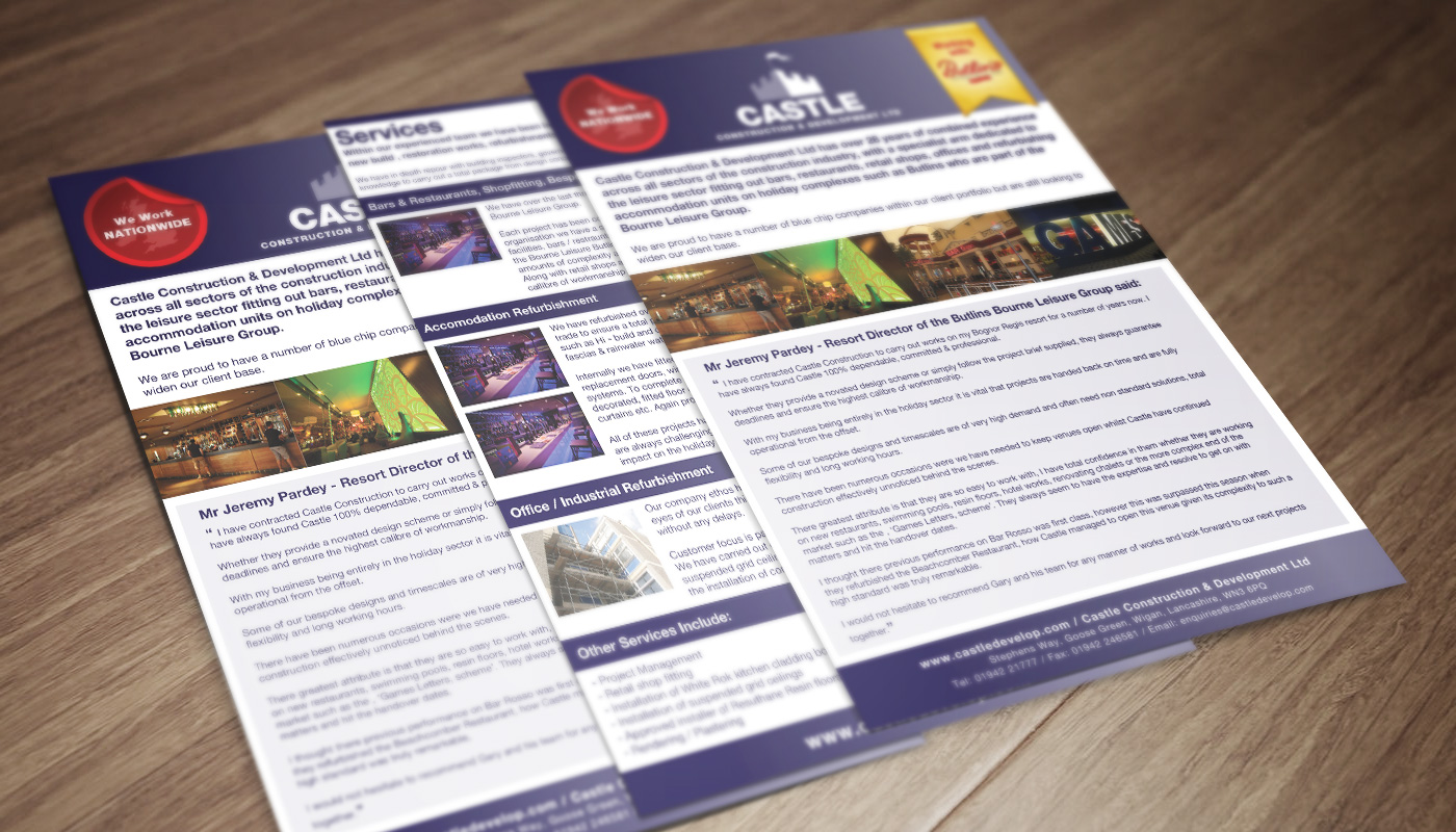 Castle Construction & Development Ltd leaflet