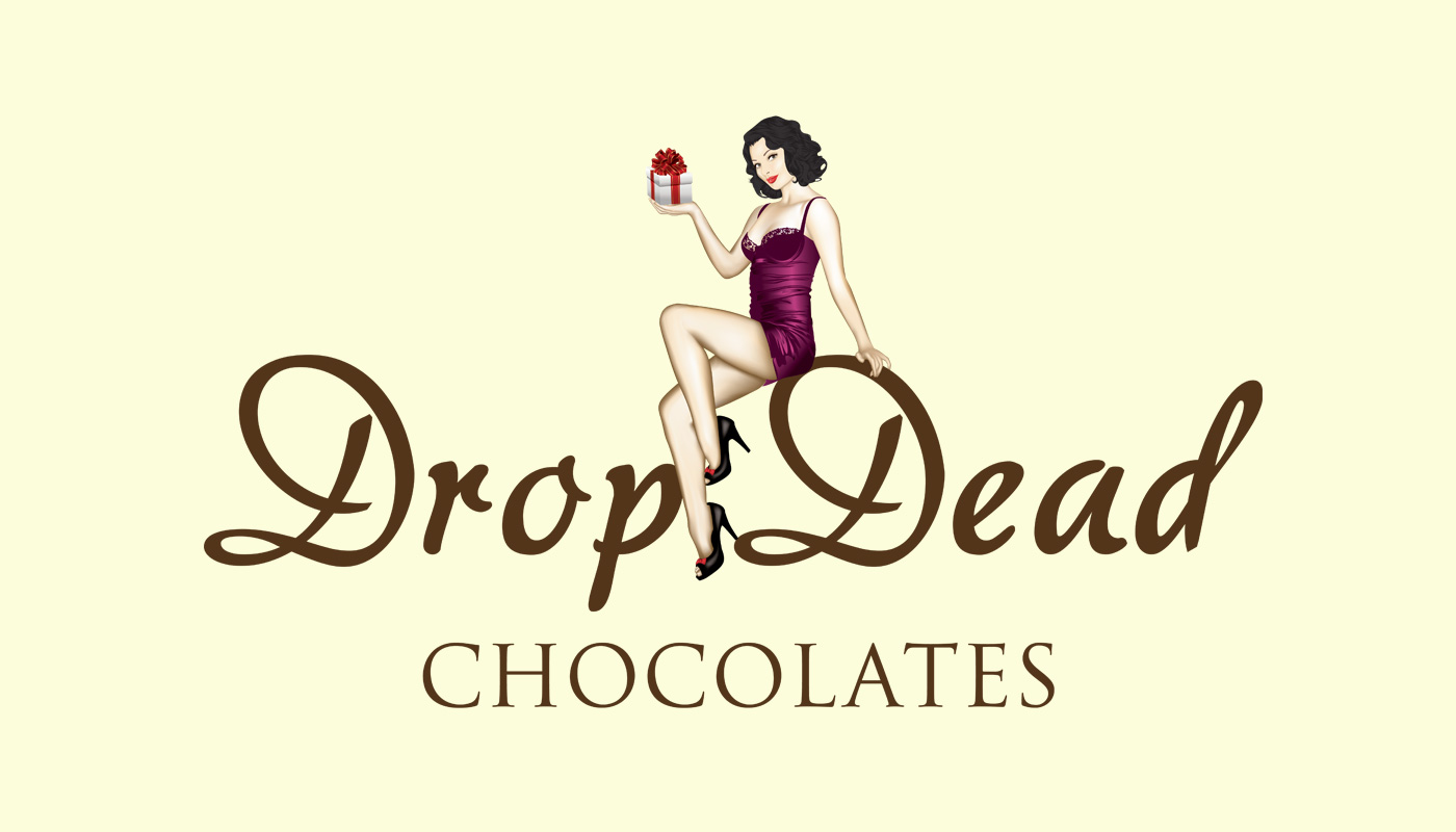 Drop Dead Chocolates branding